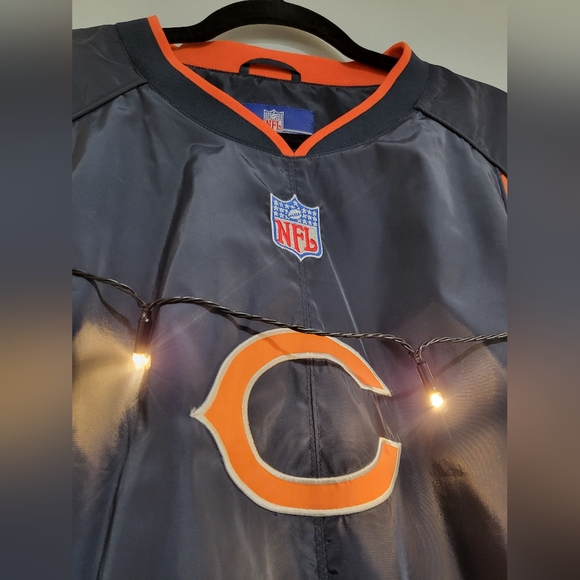NFL Chicago Bears 2002-04 Men's 2XL Reebok Pullover V-Neck Windbreaker Jacket - Picture 5 of 11